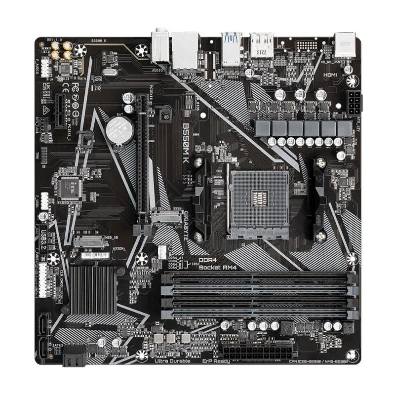 Gigabyte B550M K 1.0 scheda madre AMD B550 Socket AM4 micro ATX - Immagine 4 di 4