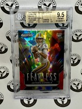 2024 Prizm Draft Picks Jayden Daniels Fearless RC Red Ice #F-JD BGS 9.5
