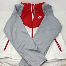 Nike Team Windrunner Hooded Jacket Women s Small - Scarlet/White/Wolf Grey