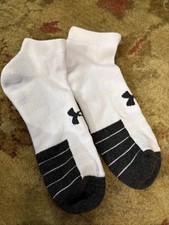 One Pair Of Me S Ankle Length Under Armor Socks White New