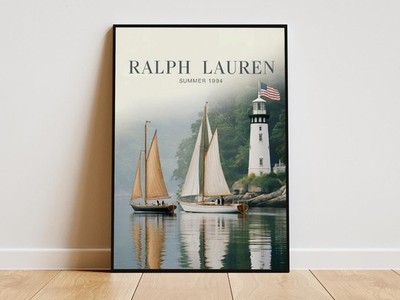Polo Ralph Lauren Poster – Retro Yacht Wall Art Print | Old Money