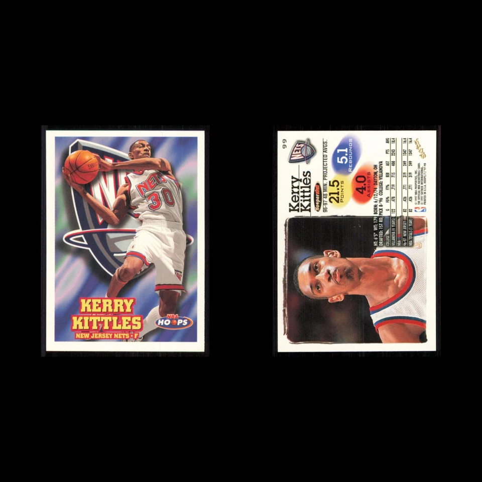 Kerry Kittles #99 1997 Hoops New Jersey Nets Basketball Card NBA NM - Image 3 of 3