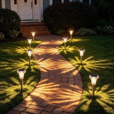 6Pack Solar Walkway Lights Outdoor Garden Waterproof Landscape LED Pathway Lamp