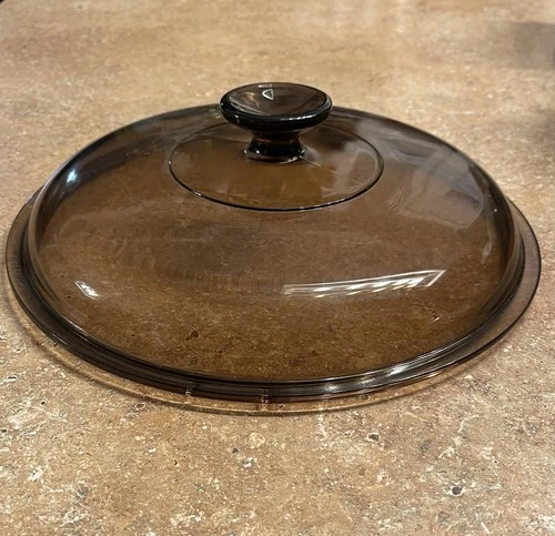 Amber Pyrex 4.5L 5qt Dutch Oven 10.5” 39 Visions Lid Authentic Replacement Retro