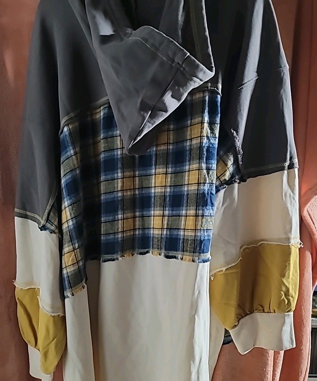 Pullover Lightweight Sweater  Patchwork Pattern  … - image 5