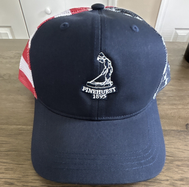 Ahead Pinehurst Patriot Cap Navy Stars & Stripes Mesh Adjustable Golf Hat