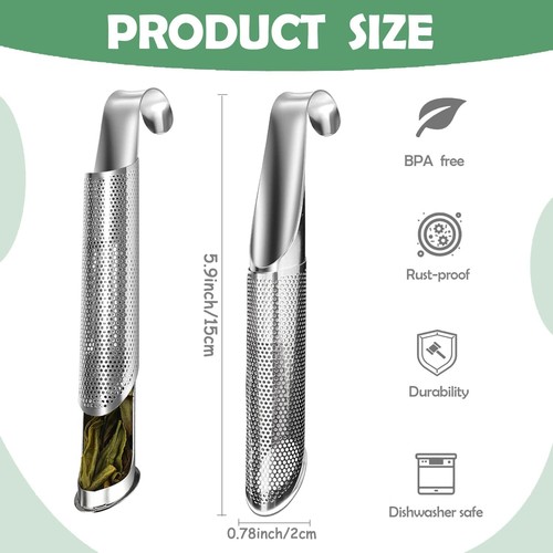 2 Pack Tea Infusers, Extra Fine Mesh Tea Strainer for Loose Tea, Stainless St... - Picture 7 of 7