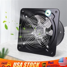 7" Super Quite Wall Exhaust Fan Bathroom Kitchen Garage Ventilation Vent Black
