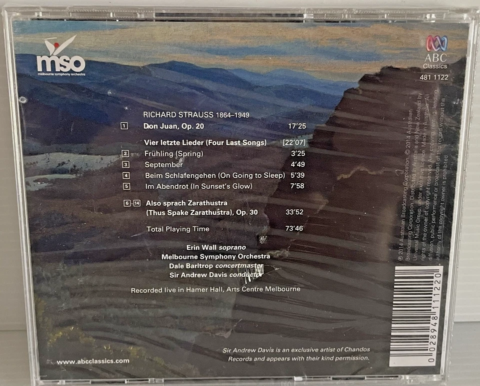 Richard Strauss Don Juan Four Last Songs CD Set Factory Sealed NEW - Image 2 of 4