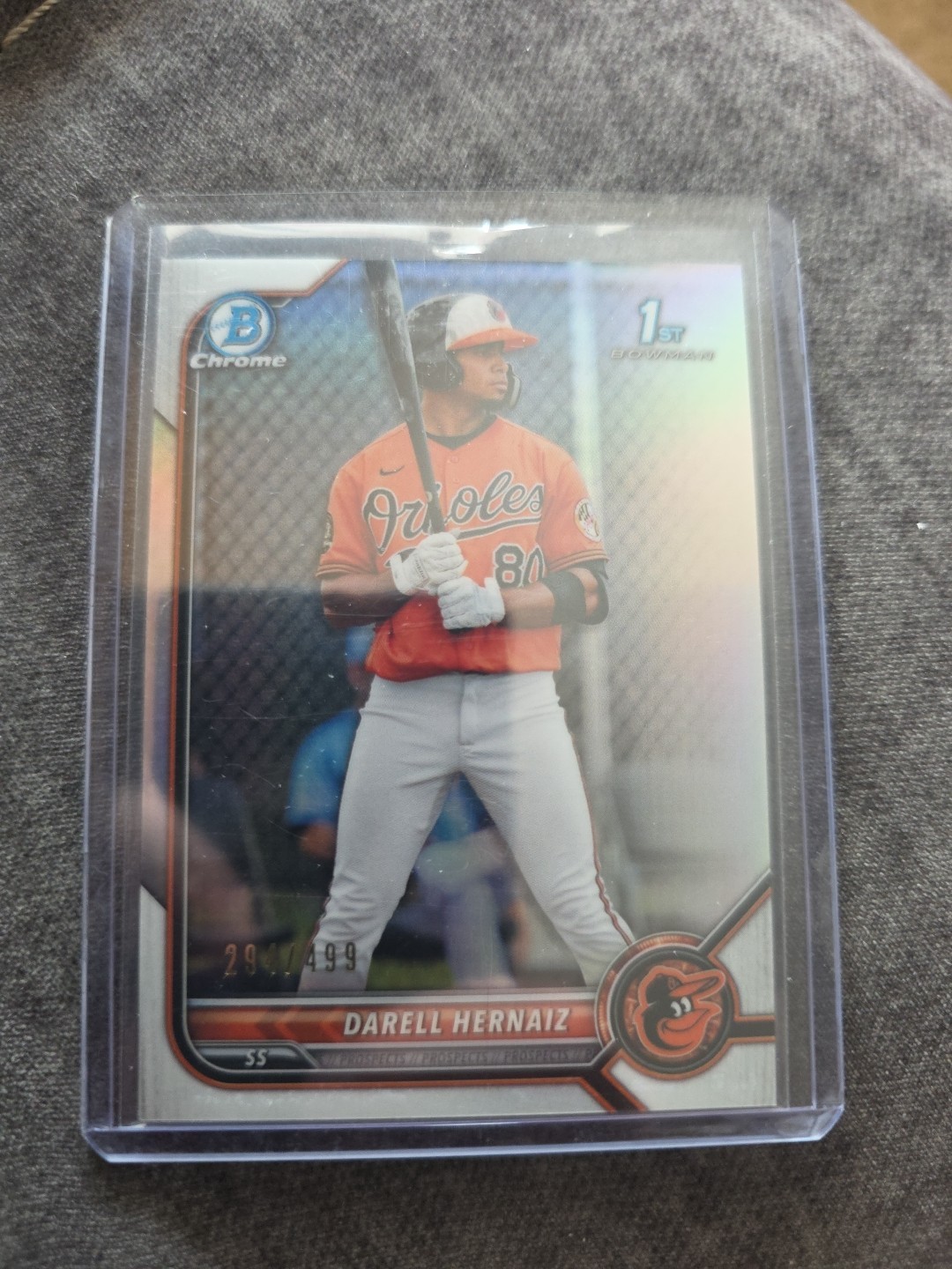 2022 Bowman Chrome Prospects Darell Hernaiz #BCP-27 Refractor /499 (RC)