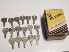 Vtg 1960s Lot of 17 ILCO Uncut Key Blanks - Model 1069YM - NOS - NEW