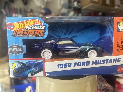Hot Wheels Ford Mustang 1969 Pull Back Speeders Metall - Brandneu Versiegelt - Bild 1 von 2