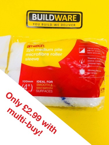 4" Mini Paint Roller Sleeves Refills MEDIUM PILE MICROFIBRE 2Pc - Picture 2 of 5