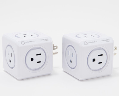 PowerCube Original Modular 5-Socket System Set of 2 White