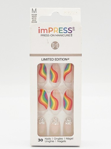 imPRESS Medium-Length Press-On Gel Nails, Glitter Tips, Limited Edition 89223