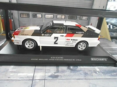 AUDI Quattro Rallye Gr.4 Schweden WM 1981 #2 Mikkola Hertz 1. S Minichamps 1:18 - Bild 1 von 3