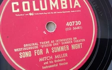 Mitch Miller 78rpm Single 10-inch Columbia Records #40730 Song for a Summer...