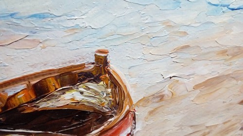 HUILE SUR TOILE FERNAND BRENAS CAP AGDE LA PETITE PLAGE 1982 ENCADRER ET SIGNER - Imagen 8 de 12