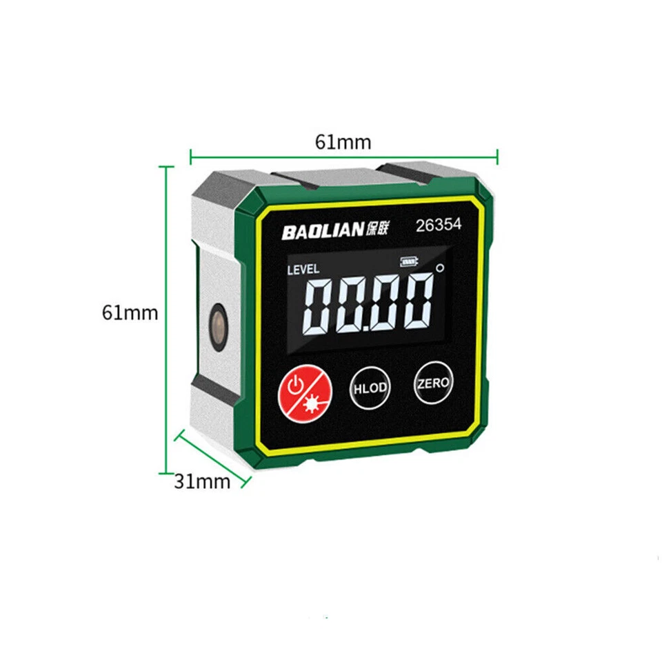LCD Digital Medidor de ángulo Imán Visor de ángulo Inclinómetro Nuevo - Imagen 2 de 4
