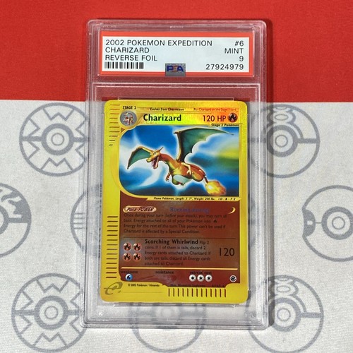 PSA 9 Charizard 6/165 Reverse Holo 2002 Pokemon Expedition 4979