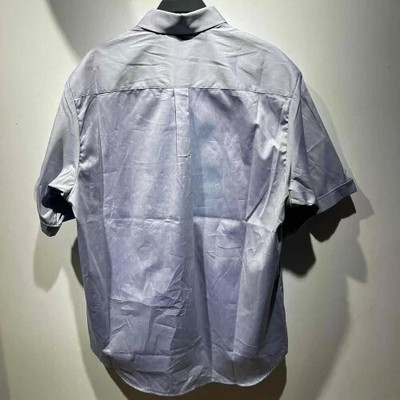 GUCCI X adidas 701360 OXFORD COTTON S/S SHIRT 48 Blue auth men | eBay