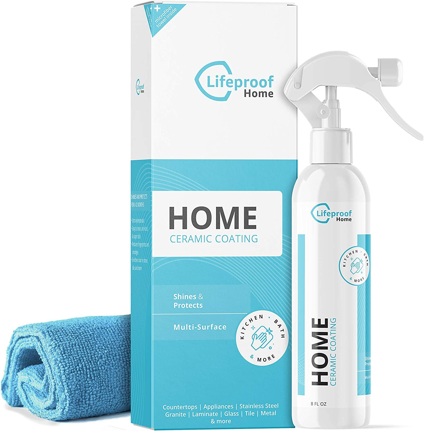 Lifeproof Home Ceramic Coating Spray Kit - Shine, Seal & Protect Stainless Steel