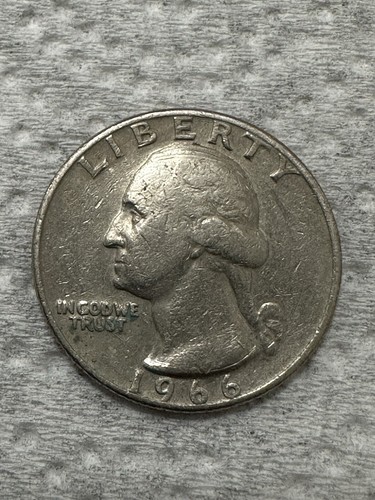 1966 Liberty Quarter Dollar US Coin No Mint Mark Rare Good Condition Mint error - Picture 2 of 4