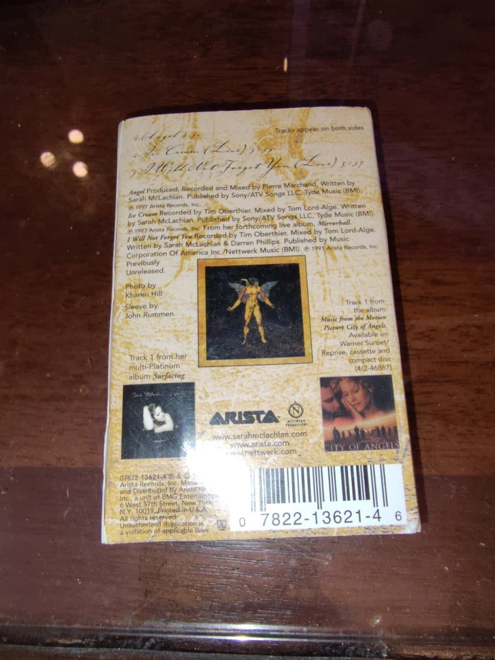 Sarah McLachlan - Angel - Cassette Tape Single -SEALED-1999 - Image 3 of 3