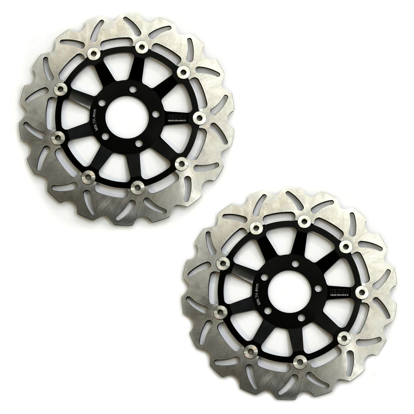 Rezo Wavy Front Brake Rotor Discs Pair for Kawasaki ZX-12R Ninja 04-06