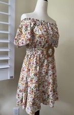 Anthropologie Brand g.p.d Dress Floral Ruffle Pleated Size XS