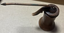 Vintage EAGLE BRASS Pump Oil Can OILER &bull; WORKS &bull; USA Made