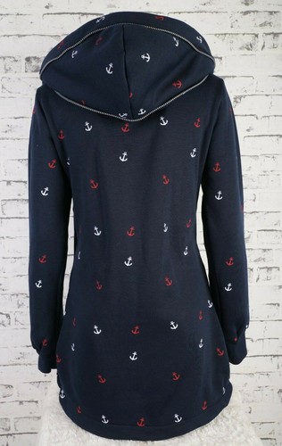 Damen Sweat Parka Mantel Jacke Kapuze Fleece gefüttert Hoodie Anker M - 5XL - Bild 6 von 34