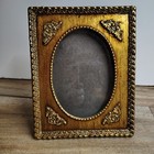 Antique Photo Picture Frame 5 x 7 Oval Elegant Antique Bronze Gold Tabletop