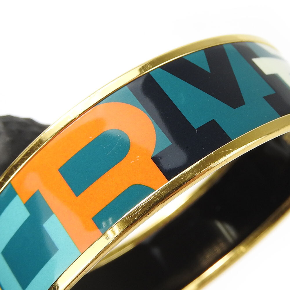 Hermes Emaile Enamel Green x Multicolor Gold O Engraved Logo