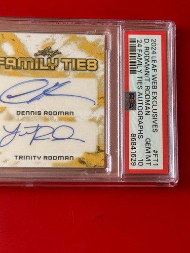 2024 Leaf FAMILY TIES Dennis TRINITY RODMAN Signed AUTOGRAPHED #/145 AUTO PSA 10 - 第 11/16 張圖片