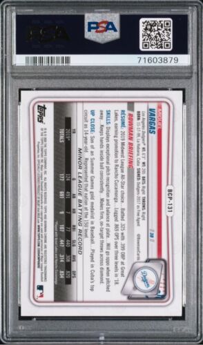 2020 Bowman Chrome Miguel Vargas 1st Bowman Chrome #BCP131 PSA 10 - Bild 2 von 2