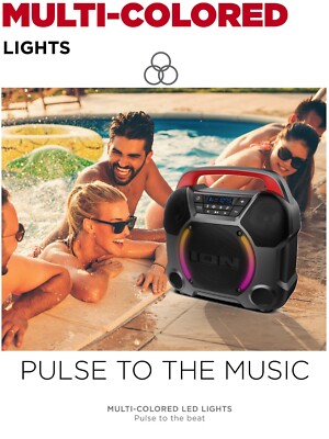ION AUDIO PATHFINDER GO SPEAKER POOL PARTY SPEAKER WATER-RESISTANT BEACH RADIO