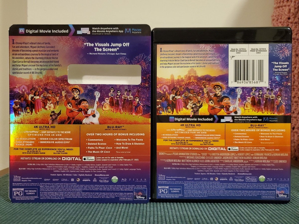 Coco Disney Pixar (4K Ultra HD UHD/Blu-ray) w/OOP Slipcover
