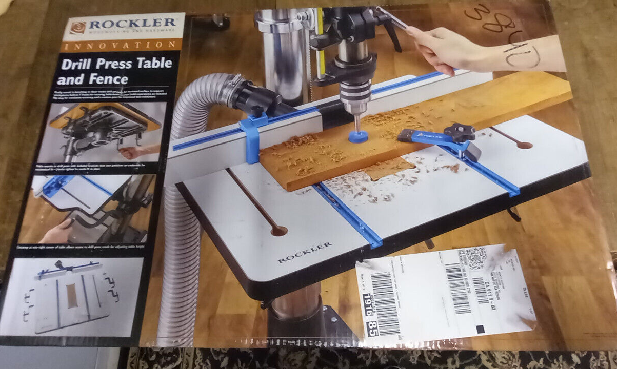 rockler drill press accessories only table and fence 57484 new in box