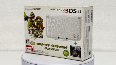Nintendo 3DS ice white 箱付き モンスタハンターX セット New Nintendo 3DS XL Monster Hunter 4G Console Japanese with