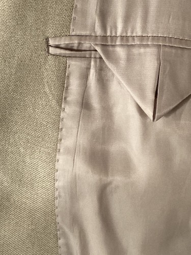 Joseph Abboud Jacket~Brand New~2button~Silk & Wool~Beige~Size 38R~beauty~from CA - Foto 8 di 9