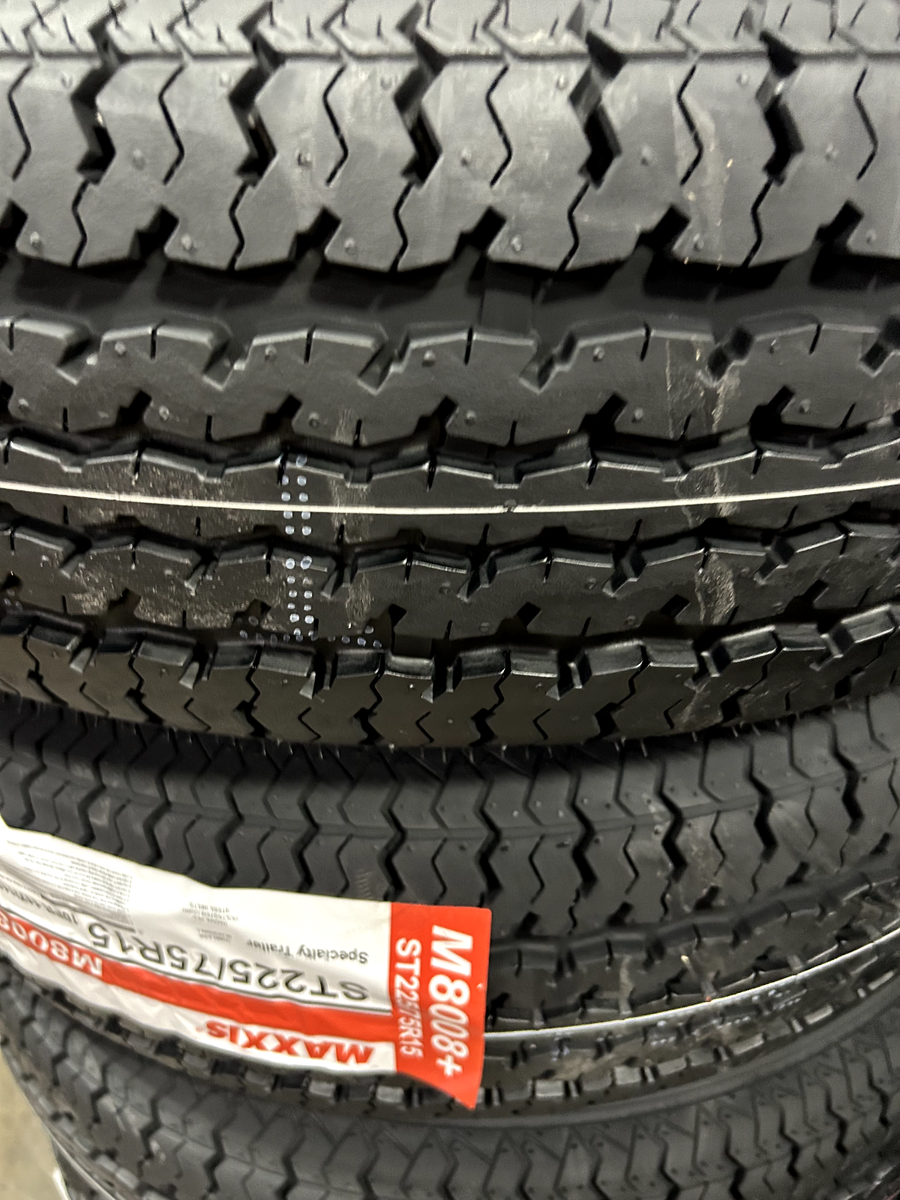 Maxxis ST Radial M8008 Plus Trailer Tire – 225/75R15 Load Range E – 10 Ply – 117N