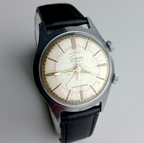 Vintage mechanische Herrenuhr "POLJOT SIGNAL". 18 Schmuckstücke. Made in the UdSSR. - Bild 4 von 18