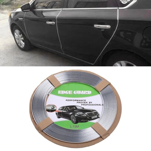 Protector de puerta flexible plateado 12M para automóvil camión hágalo usted mismo - Imagen 6 de 8