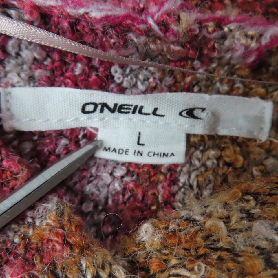 Suéter ONEILL Jettie Mujer Grande Nómada Ombre Rosa Boucle Slouchy Tejido Sudadera con Capucha Foto 2 de 4