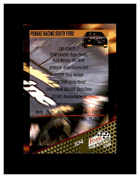 1994 FINISH LINE RACING NASCAR TRADING CARDS #1-150 YOU PICK SEE SCANS - Picture 207 of 299