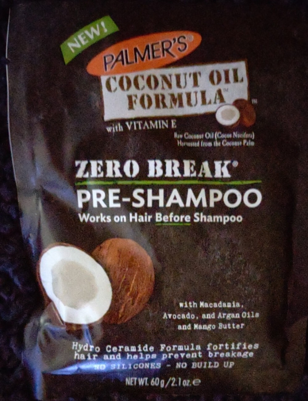 2Palmer's Coconut Oil Formula Zero Break PreShampoo 2.1oz2 PACKS 4.2