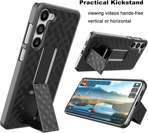 Für Samsung Galaxy S23 S23+ Ultra - Hartholster Panzerhülle schwarz mit Gürtelclip - Bild 9 von 28