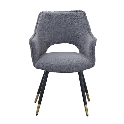 Set of 2 Grey Velvet Dining Chairs 59 X 59 X 86cm - Picture 3 of 8