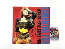 Samatha Fox Signed 12" Vinyl Record I Wanna Have Some Fun JSA COA Samatha Fox Signed 12" Vinyl Record I Wanna Have Some Fun JSA COA